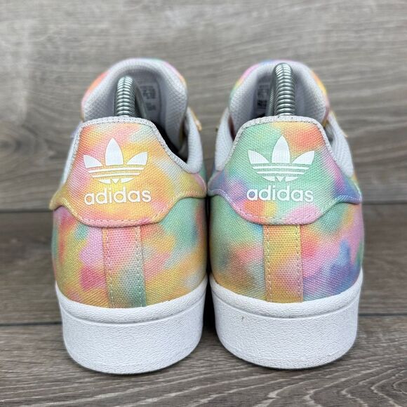 Adidas Superstar Women’s Sz 8.5 Pastel Tie-Dye Low Top Lace Up Sneakers FY1268 - Picture 4 of 10